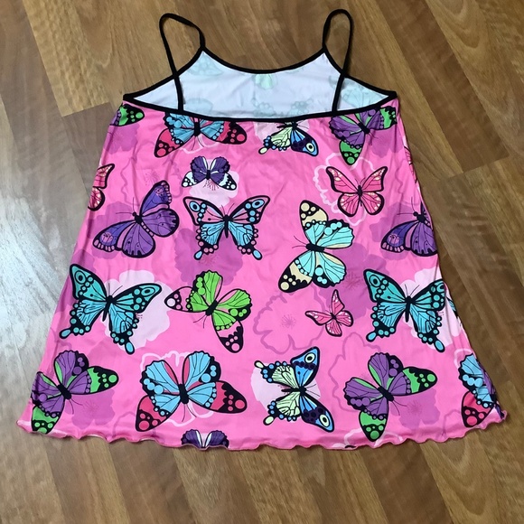 NEW: Shein  pink butterflies nightie fits XXL 42-43 bust - Picture 4 of 8